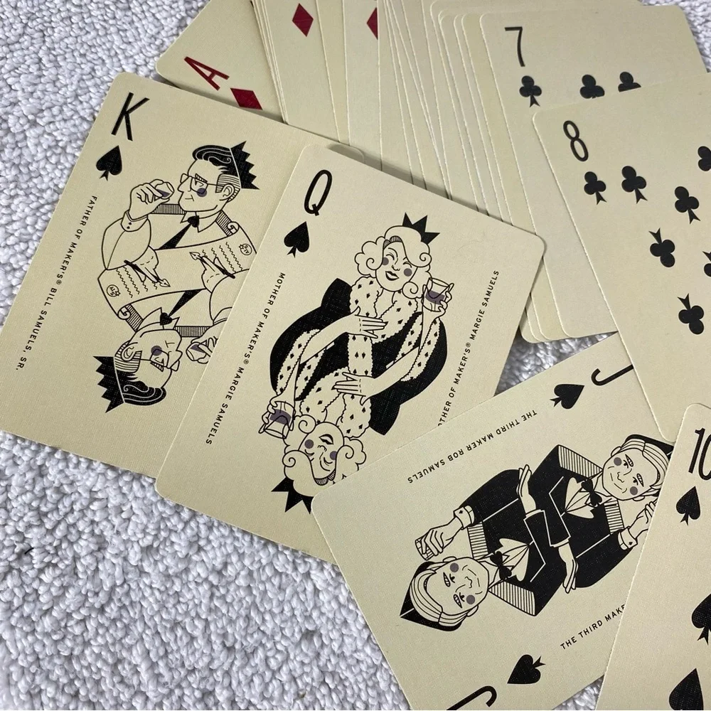 5/$35 Maker’s Mark Red and Cream Vintage Style Playing Cards - Picture 7 of 14